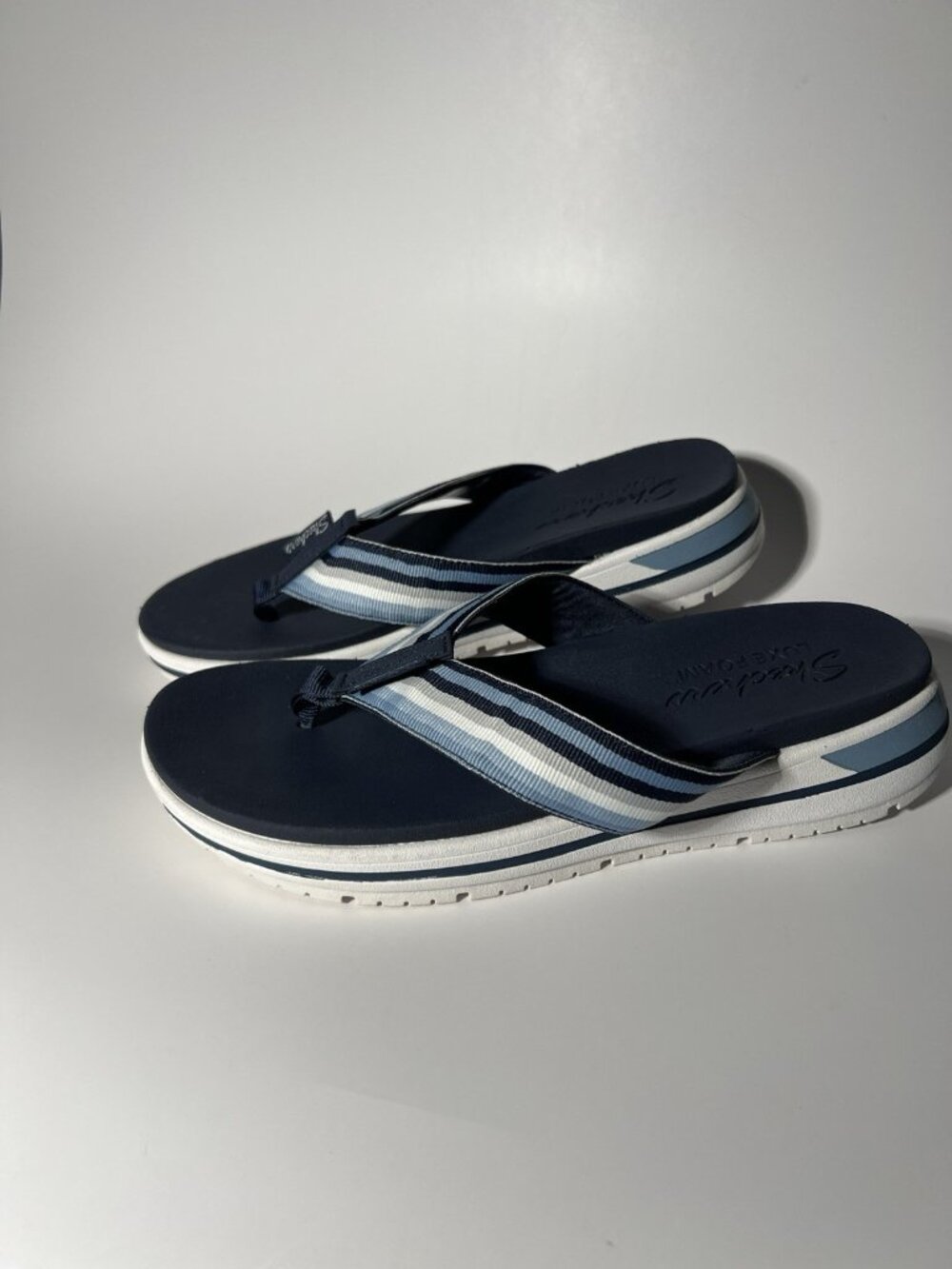 Skechers 163200 Integrades Navy Thong Sandals Women’s 7M - Picture 4 of 13
